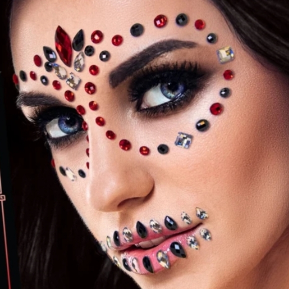 🆕️  Day of the Dead Face Jewels With Headband - Picture 6 of 10